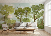 Enchanted Woodland Deer Sanctuary Wall Mural