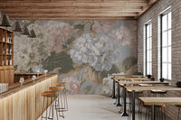 Vintage Hydrangea Botanical Garden Wall Mural