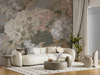 Vintage Hydrangea Botanical Garden Wall Mural