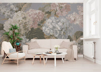 Vintage Hydrangea Botanical Garden Wall Mural
