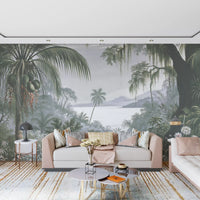 Enchanted Lush Jungle Horizon Wall Mural