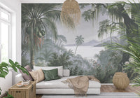 Enchanted Lush Jungle Horizon Wall Mural