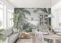 Enchanted Lush Jungle Horizon Wall Mural