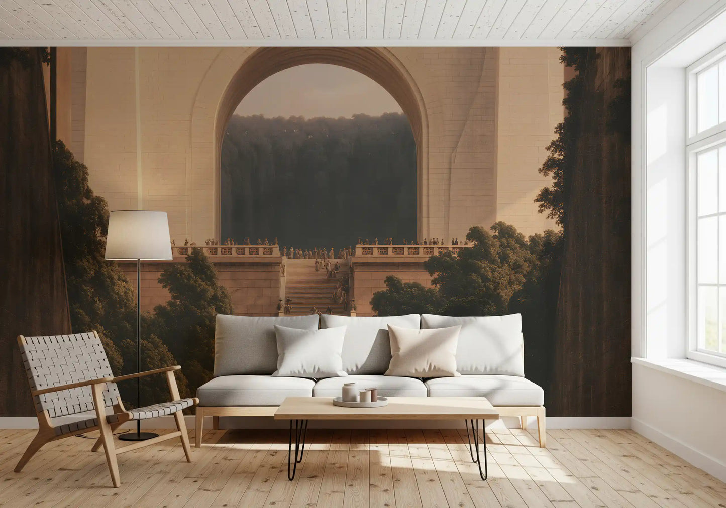 Monumental Stone Passage Wall Mural