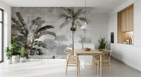 Vintage Tropical Balustrade Scene Wall Mural