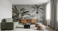 Vintage Tropical Balustrade Scene Wall Mural