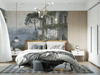 Italian Lakeside Villa Retreat Wall Mural
