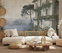 Italian Lakeside Villa Retreat Wall Mural