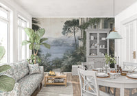 Italian Lakeside Villa Retreat Wall Mural