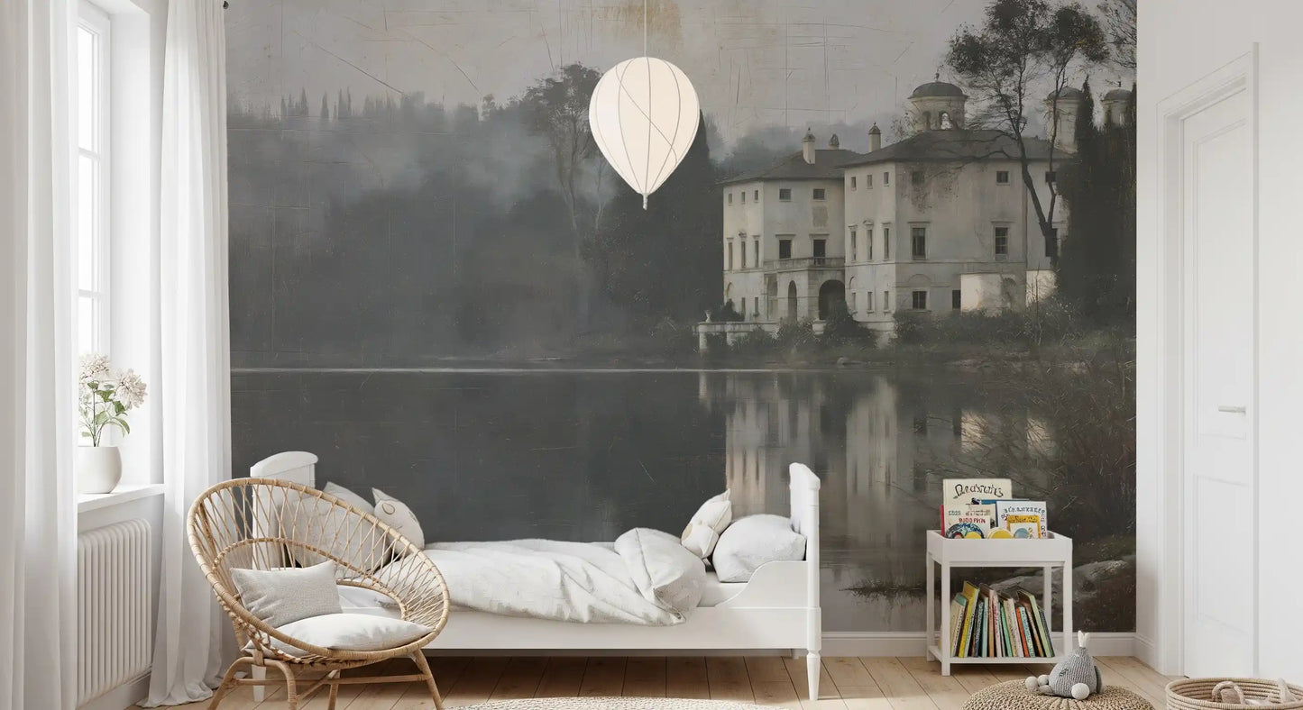 Aged Canvas Waterfront Retreat Wall Mural