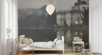 Aged Canvas Waterfront Retreat Wall Mural