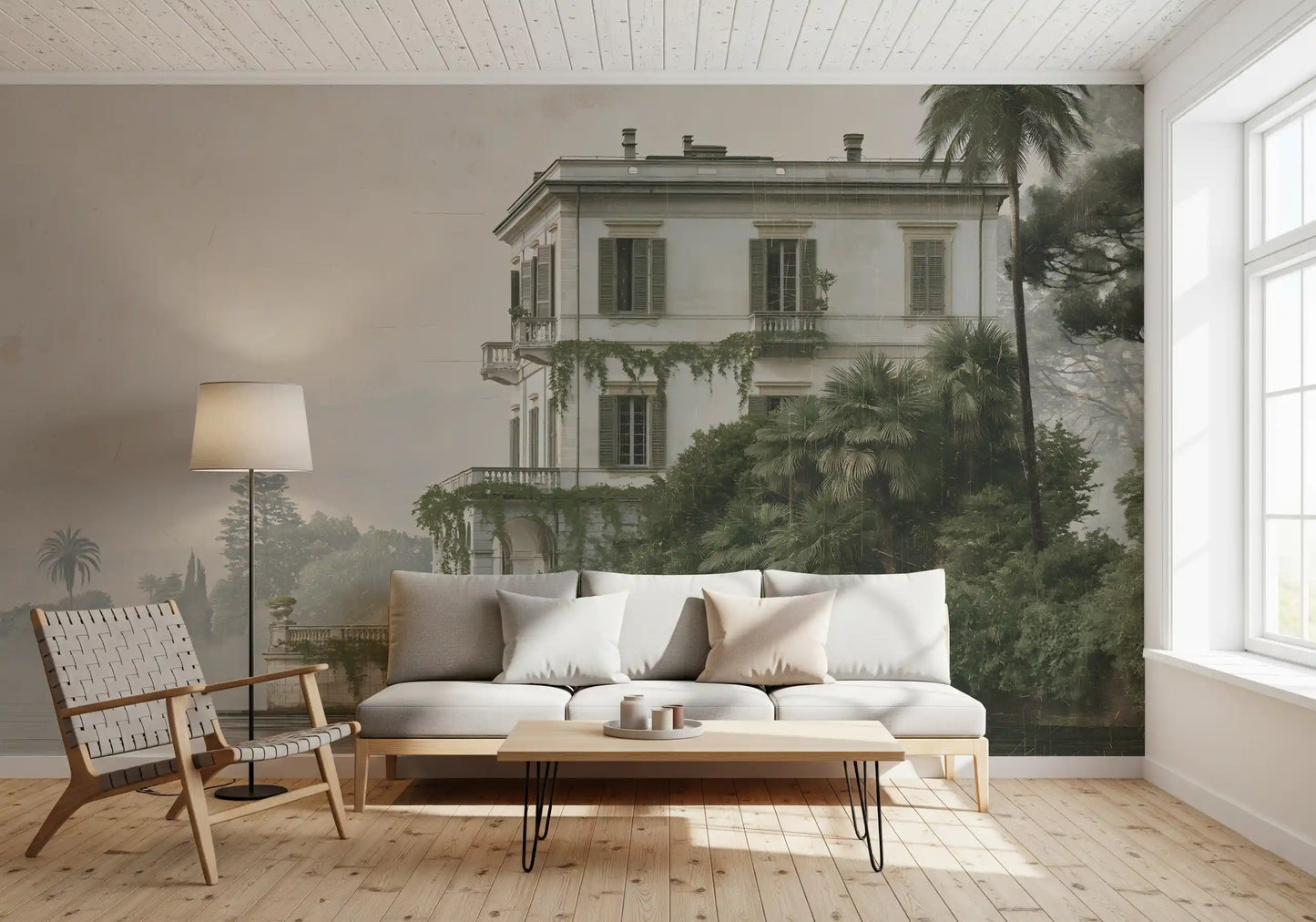 Vintage Villa by the Water Wall Mural