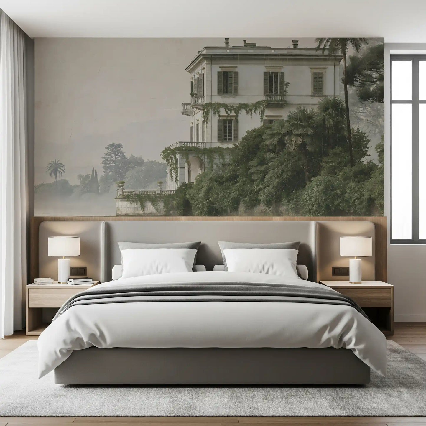 Vintage Villa by the Water Wall Mural