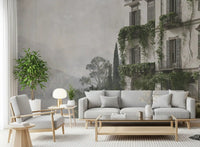 Vintage Mediterranean Estate View Wall Mural
