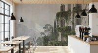 Vintage Mediterranean Estate View Wall Mural