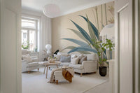 Modern Alocasia and Heliconia Flourish Wall Mural