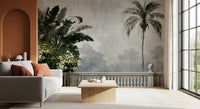 Classical Balcony Garden View Wall Mural
