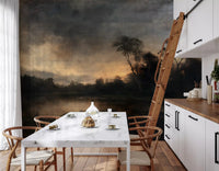 Aged Dusk Over the Water Wall Mural