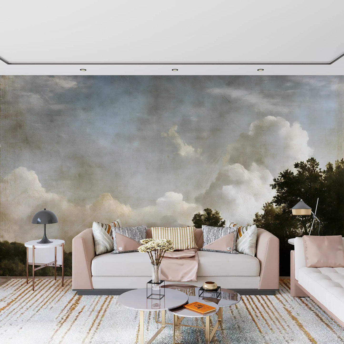 Moody Impressionist Horizon Vista Wall Mural
