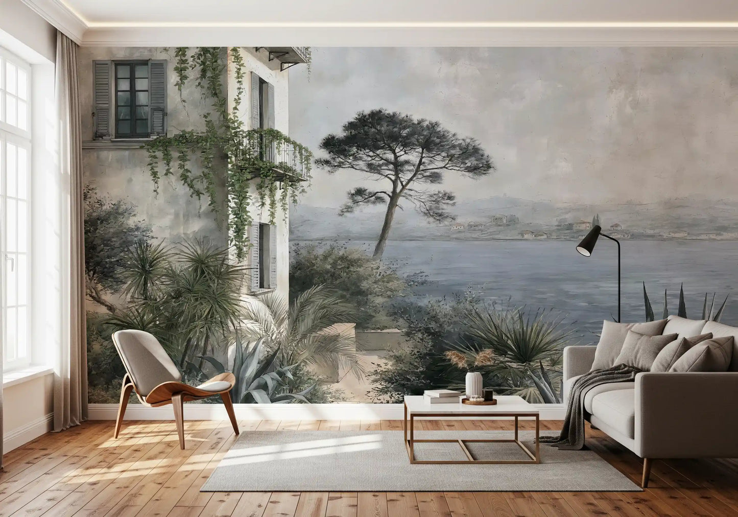 Mediterranean Coastal Haven Wall Mural