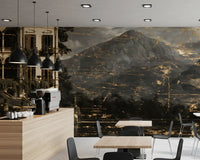 Sepia Tone Lakeside Villa Heritage Wall Mural