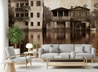 Venetian Riverside Reflection Wall Mural