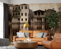Venetian Riverside Reflection Wall Mural