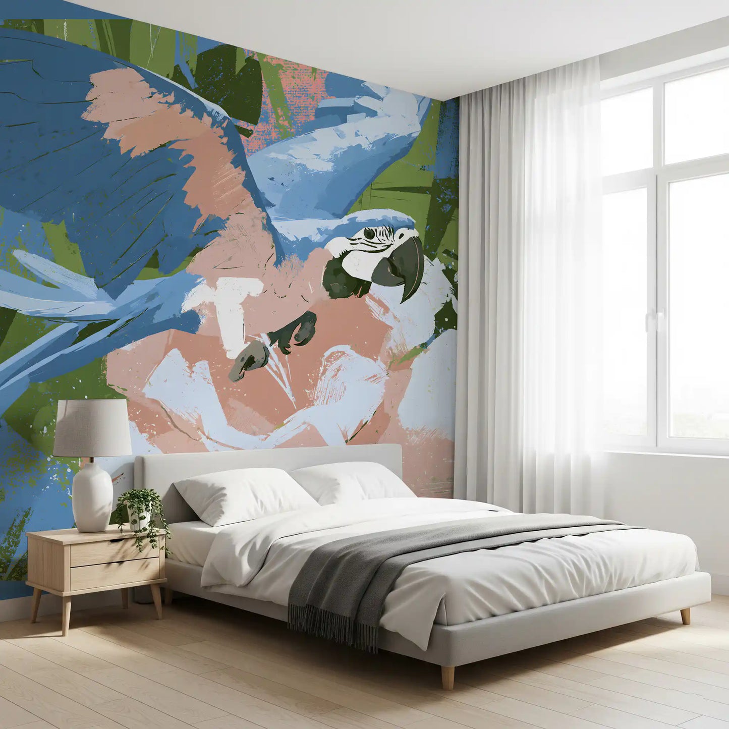 Painted Rainforest Canopy Wall Mural