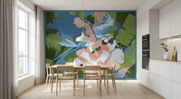 Painted Rainforest Canopy Wall Mural