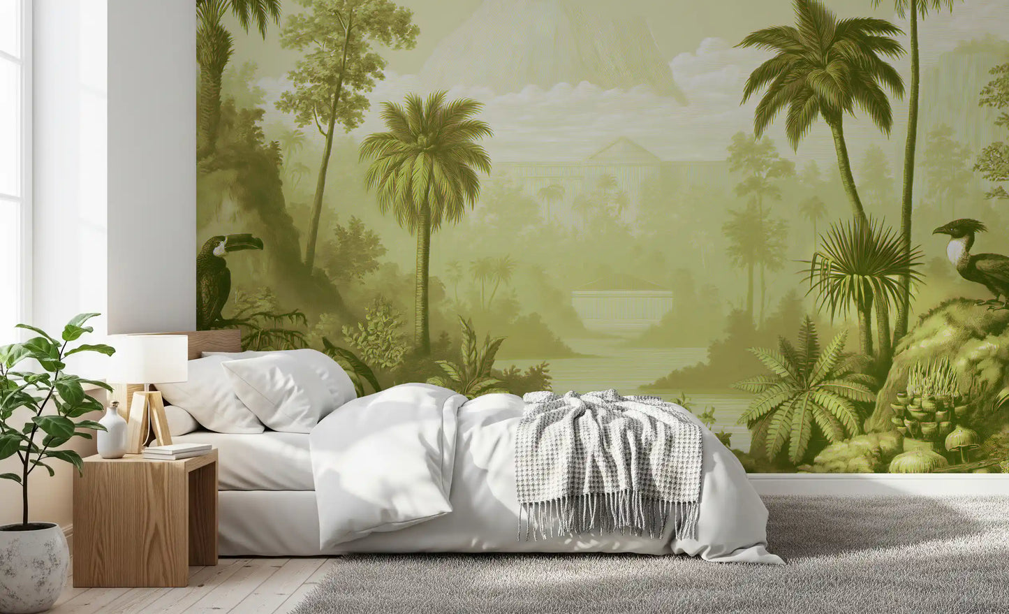 Verdant Jungle Panorama Wall Mural
