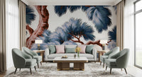 Azure Evergreen Canopy Wall Mural
