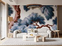 Azure Evergreen Canopy Wall Mural