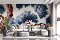 Azure Evergreen Canopy Wall Mural