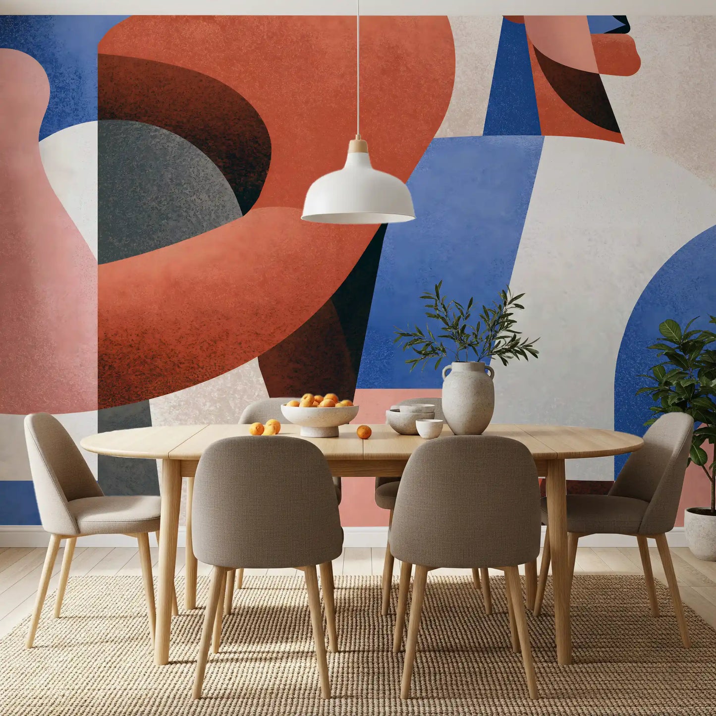 Modern Geometric Abstraction Wall Mural