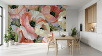 Impressionist Poppy Bloom Field Wall Mural