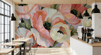 Impressionist Poppy Bloom Field Wall Mural
