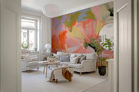Impressionist Poppy Garden Wall Mural