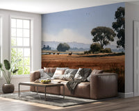 Serene Meadow Wildlife Landscape Wall Mural