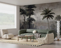 Vintage Tropical Jungle Escape Wall Mural