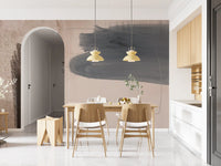 Brushed Silence - blue-grey-abstract Wall Mural
