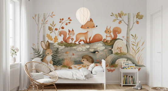 Forest Friends Woodland Gathering Wall Mural