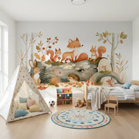Forest Friends Woodland Gathering Wall Mural