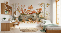 Forest Friends Woodland Gathering Wall Mural
