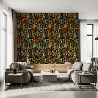 Vintage Woodland Mushroom Harvest Wallpaper⁠