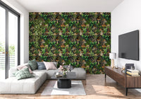 Vintage Forest Creatures and Fungi Wallpaper⁠