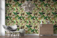 Enchanted Woodland Flora and Fauna Wallpaper⁠