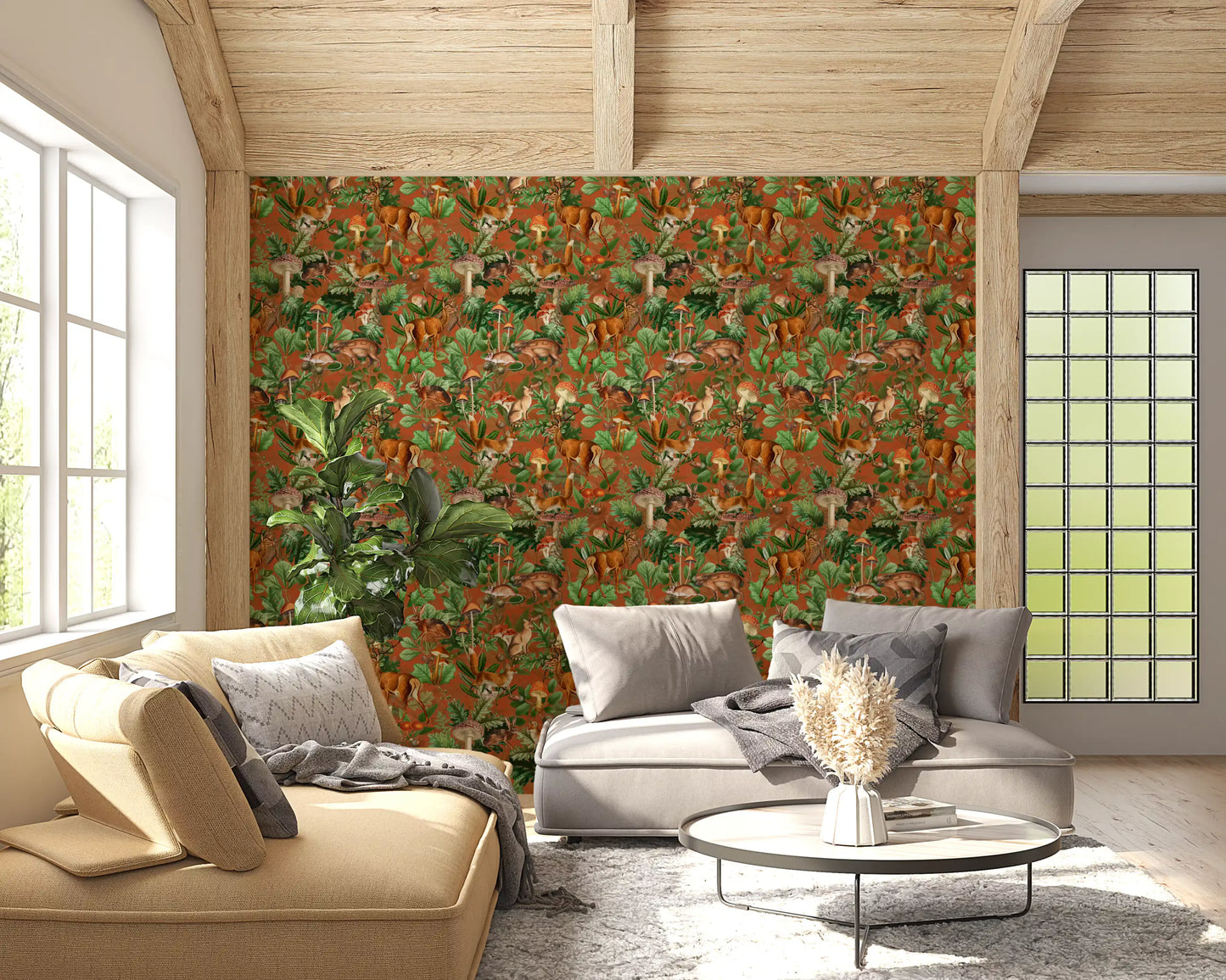 Vintage Botanical Woodland Collection Wallpaper⁠