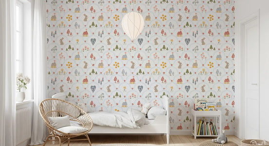 Fairytale Meadow in Blue Wallpaper⁠