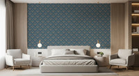 Midnight Lotus Bloom Geometric Wallpaper⁠