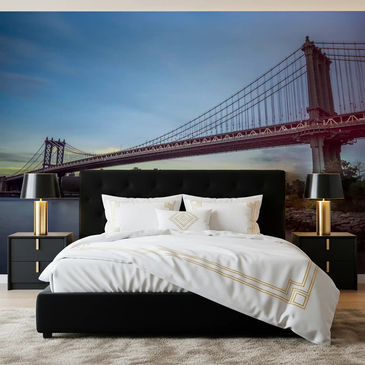 Architectural Bridge Horizon Wall Mural